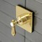 Kingston Brass KS3047BAL Single-Handle Three-Way Diverter Valve with Trim Kit, Brushed Brass KS3047BAL - alternate 3